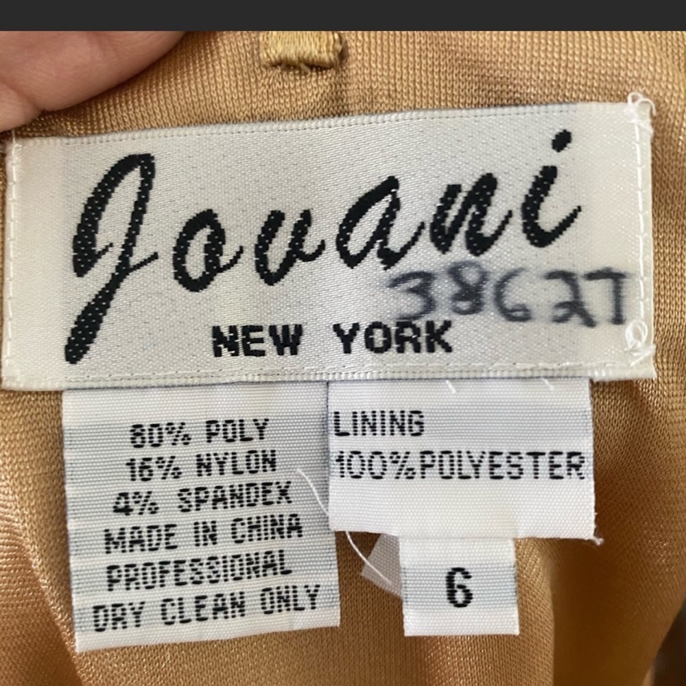 Jovani Nude Cocktail Dress Beige - Picture 5 of 5